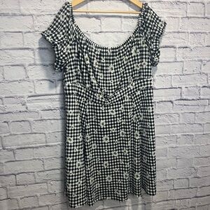 Torrid 3x Black and White Checkered dress